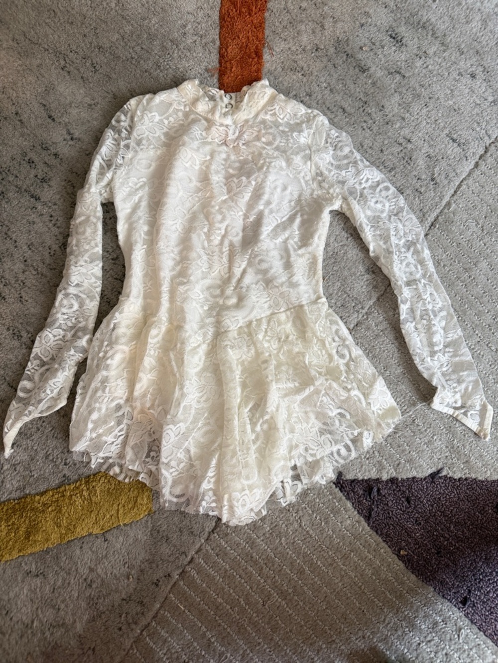 White Lace Figure Skating / Dance Costume